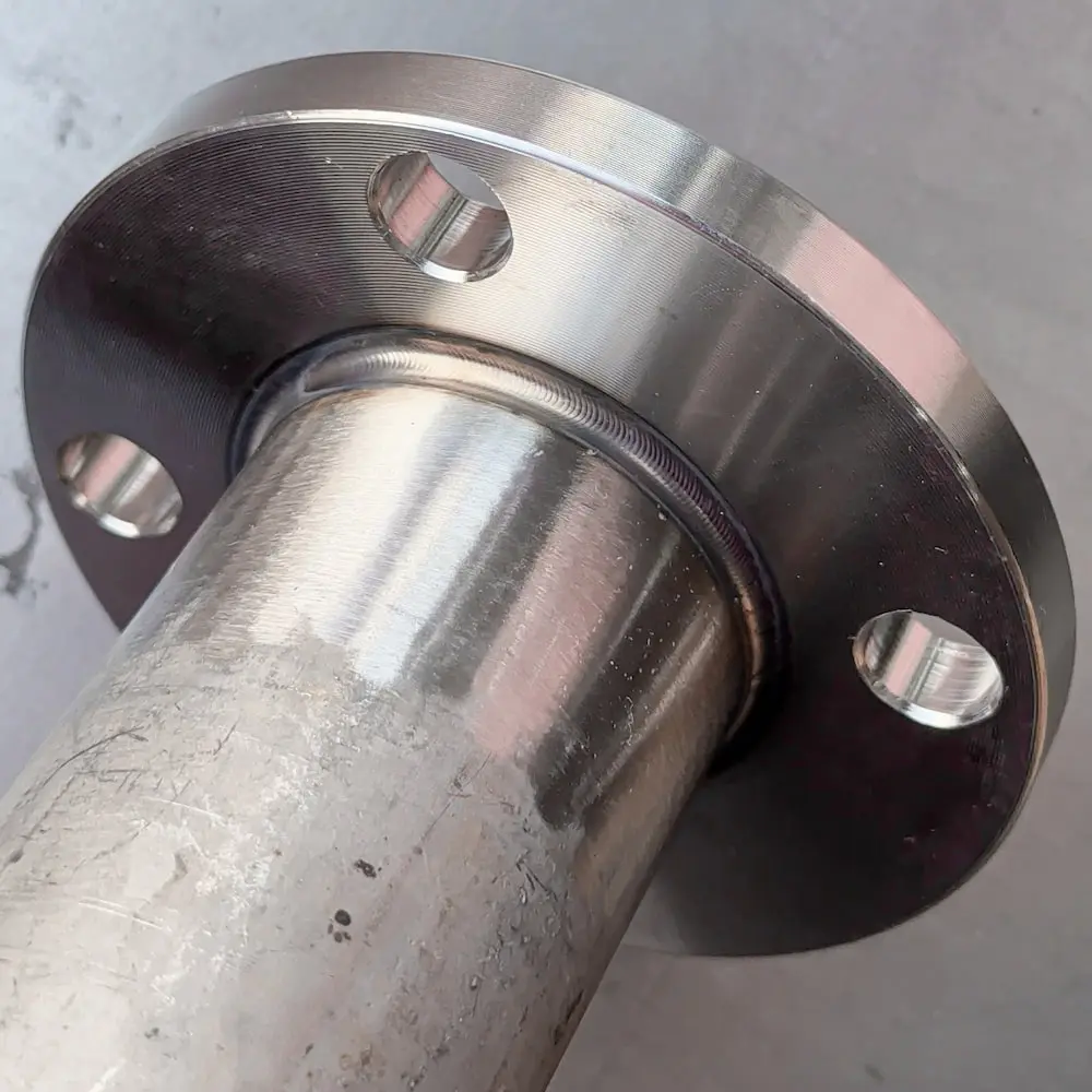 Soldagem de tubos de flange de aço inoxidável