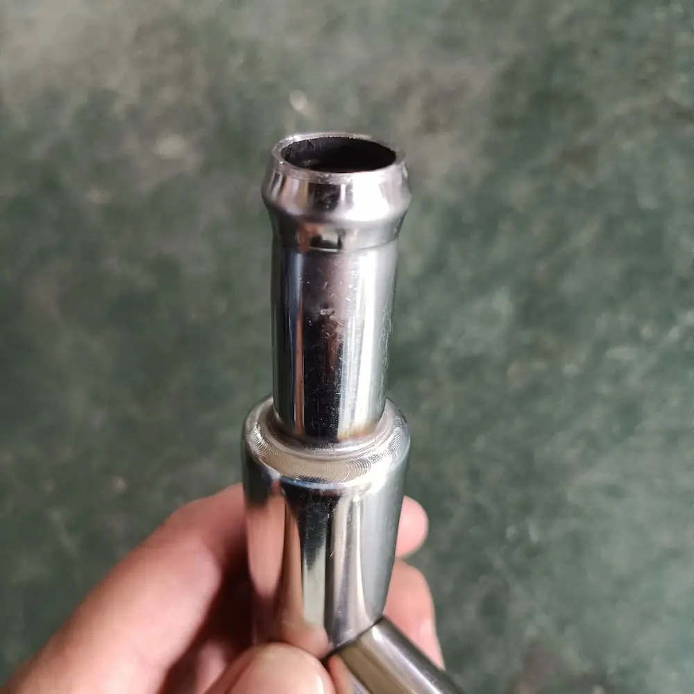 Soldagem limpa de tubos redutores de aço inoxidável